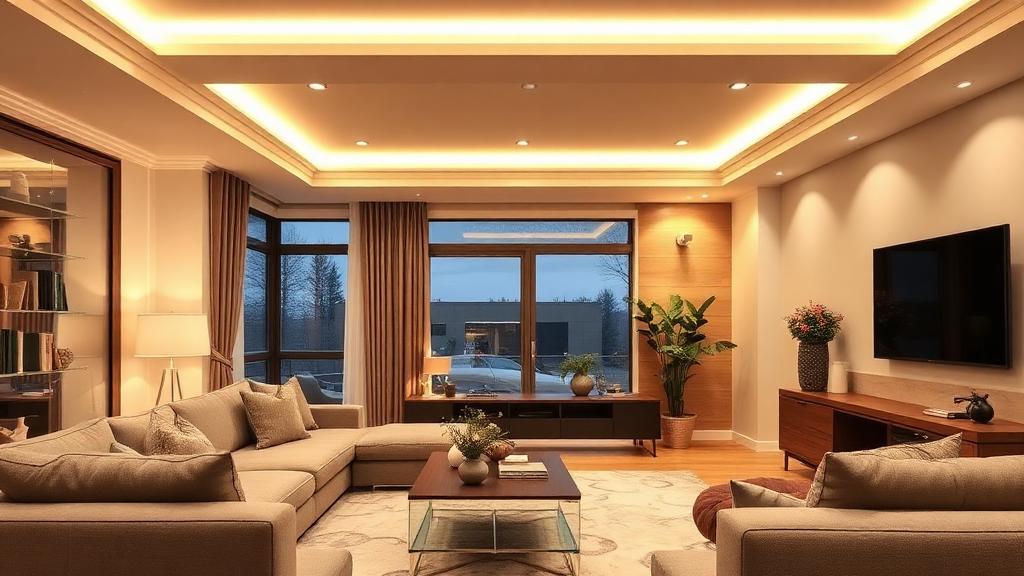 Modern smart lighting in a beautiful Kingston living room